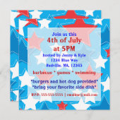 7月4日スターズパーティの招待状 招待状 (正面/裏面)