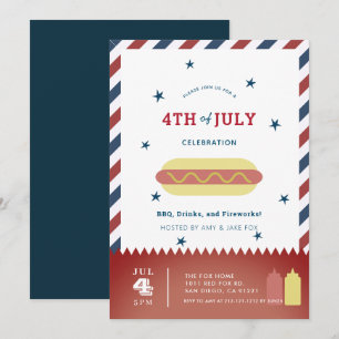 7月4日スターズ&ストライプホテルズホットドッグBBQ 招待状