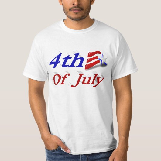 7月4日スター&ストライプTシャツ Tシャツ (正面)