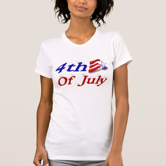 7月4日スター&ストライプTシャツ Tシャツ (正面)