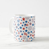 7月4日スター&花火マグカップ コーヒーマグカップ (正面左)