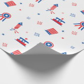 7月4日ステッカーパターン ラッピングペーパー (角)