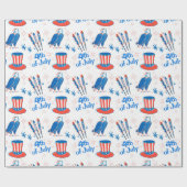 7月4日ステッカーパターン ラッピングペーパー (フラット)