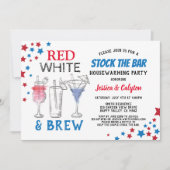 7月4日ストックバー引っ越し祝いパーティーパーティー 招待状 (正面)