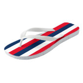 7月4日ストライプ赤白青モダン ビーチサンダル (アングル)