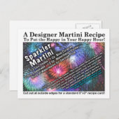 7月4日スパークラーマルティーニレシピはがき ポストカード (正面/裏面)