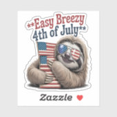 7月4日スロスハグ国旗 シール (シート)