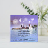 7月4日セーリングまたはクルーズ花火招待状 招待状 (スタンド正面)