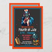 7月4日ゾンビアンクルサム招待状 招待状 (正面/裏面)