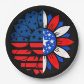 7月4日ダブルフラワー ペーパープレート (正面)