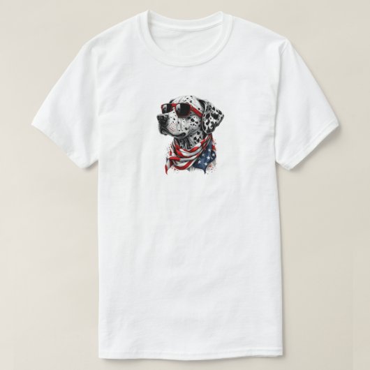 7月4日ダルマチアTシャツ Tシャツ (デザイン正面)