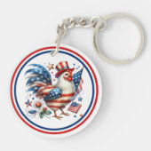 7月4日チキンクリップアート–61531 キーホルダー (裏面)
