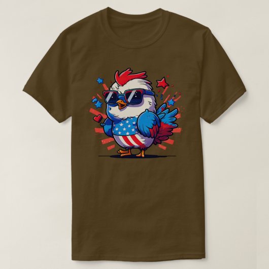 7月4日チキン Tシャツ (デザイン正面)