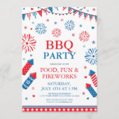 7月4日テーマのお祝い招待状 招待状 (正面)