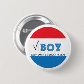 7月4日テーマのジェンダーリビールボタン|少年投票 缶バッジ (正面&裏面)