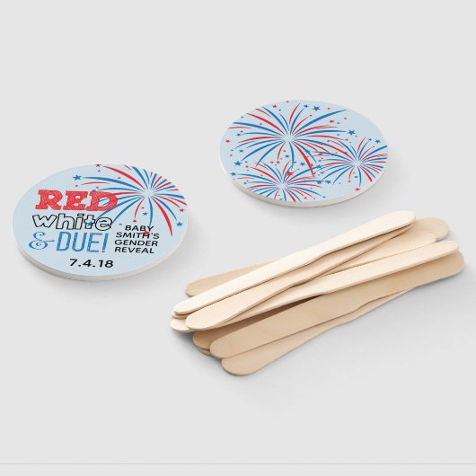 7月4日テーマのファンによるベビー・ジェンダーの発表 ハンドファン (組立なし)