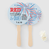 7月4日テーマのファンによるベビー・ジェンダーの発表 ハンドファン (正面&裏面)