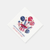 7月4日テーマ スタンダードカクテルナプキン (角)