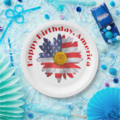 7月4日デイジー ペーパープレート (パーティー)