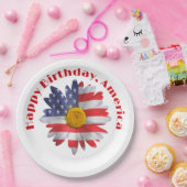 7月4日デイジー ペーパープレート (パーティー)