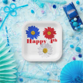 7月4日デイジー ペーパープレート (パーティー)