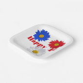 7月4日デイジー ペーパープレート (傾斜あり)