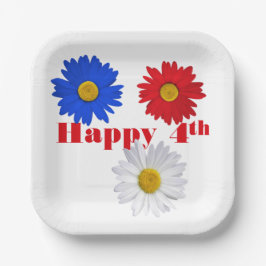 7月4日デイジー ペーパープレート