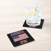 7月4日デザイン スクエアペーパーコースター (インサイチュ)