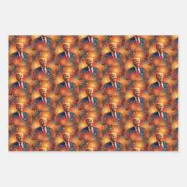 7月4日トランプ花火主席へカラフル向け ラッピングペーパーシート