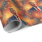 7月4日トランプ花火主席へカラフル向け ラッピングペーパー (ロールコーナー)