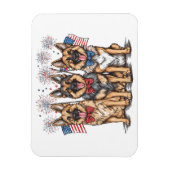 7月4日ドイツの羊飼い犬 マグネット (縦)