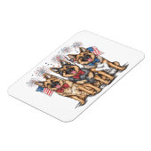 7月4日ドイツの羊飼い犬 マグネット (左側)