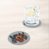 7月4日ドイツの羊飼い犬 ラウンドペーパーコースター (インサイチュ)