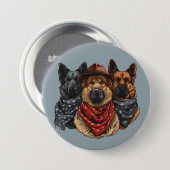 7月4日ドイツの羊飼い犬 缶バッジ (正面&裏面)