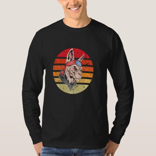 7月4日ドッグ愛国的な男性へアップ女性キ Tシャツ (正面)