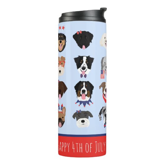 7月4日ドッグ顔 タンブラー (回転左)