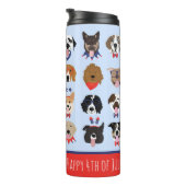 7月4日ドッグ顔 タンブラー (回転右)