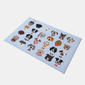 7月4日ドッグ顔 ドアマット (アングル)