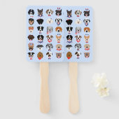 7月4日ドッグ顔 ハンドファン (正面&裏面)