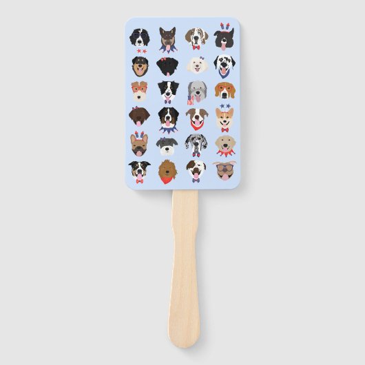 7月4日ドッグ顔 ハンドファン (正面)