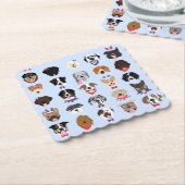 7月4日ドッグ顔 ペーパーコースター (アングル)