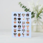 7月4日ドッグ顔 ポストカード (スタンド正面)