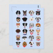 7月4日ドッグ顔 ポストカード (正面/裏面)