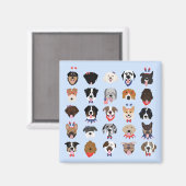 7月4日ドッグ顔 マグネット (正面/裏面)