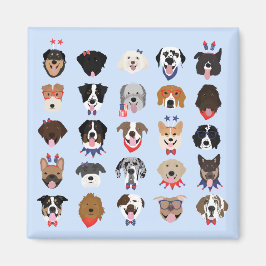 7月4日ドッグ顔 マグネット