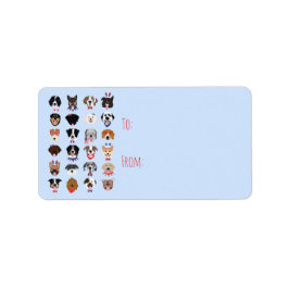 7月4日ドッグ顔 ラベル