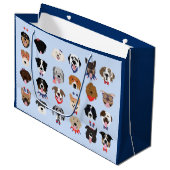 7月4日ドッグ顔 ラージペーパーバッグ (正面アングル)