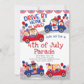 7月4日ドライブバイ誕生日 招待状 (正面)