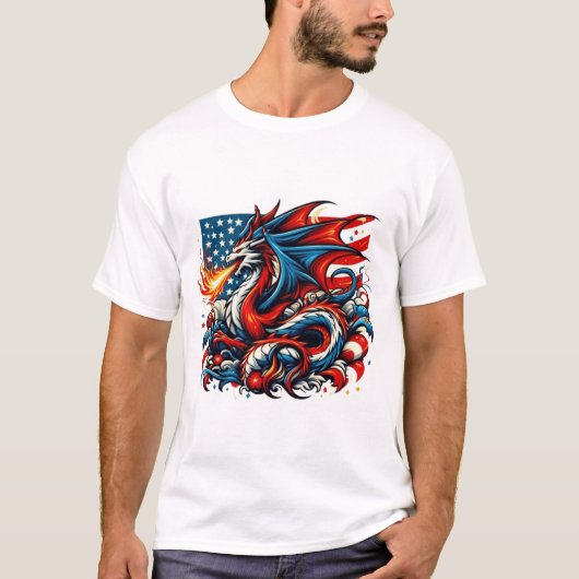 7月4日ドラゴン Tシャツ (正面)