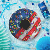 7月4日ドーナツ ペーパープレート (パーティー)